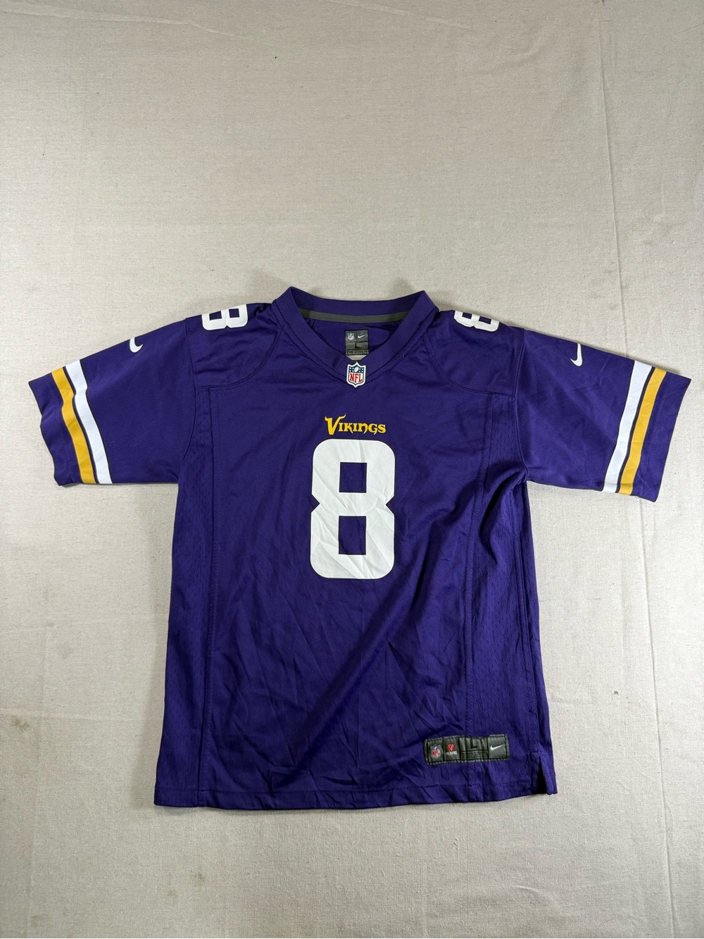 Minnesota Vikings Kirk Cousins Number 8 Youth Large 14/16 Jersey